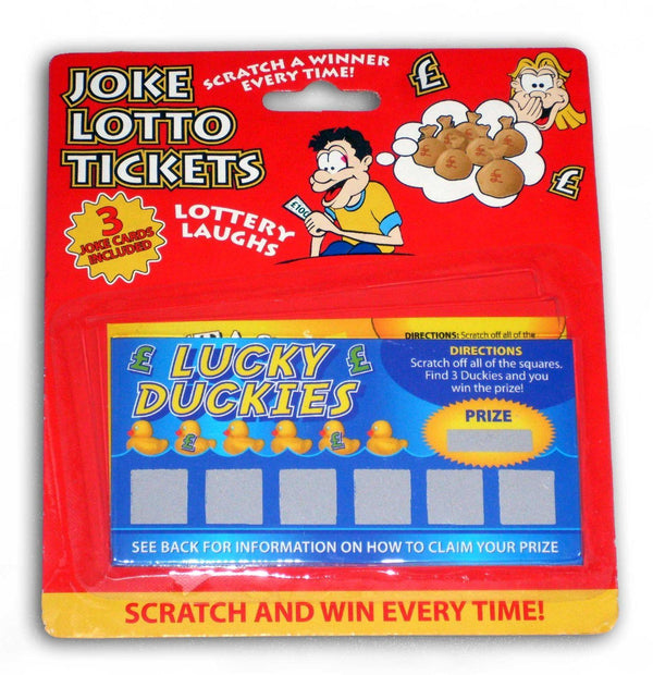 Fake Lotto Tickets - 3 Pack Prank Scratch Cards N45012